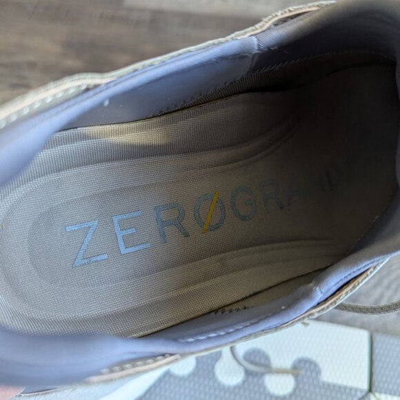 Cole Haan Men's 2.ZERØGRAND Lined Laser Wingtip Oxford Shoe Mortar Ivory Grey 11 - Picture 6 of 10